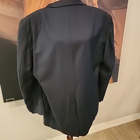 Lauren Ralph Lauren Men's 46L Navy Blue 100% Wool 2 GOLD Button Blazer Jacket - Picture 4 of 11